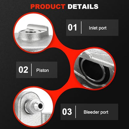 cciyu Front Left Disc Brake Caliper Assembly With Bracket 18B4880 - size: Front Left[18B4880]