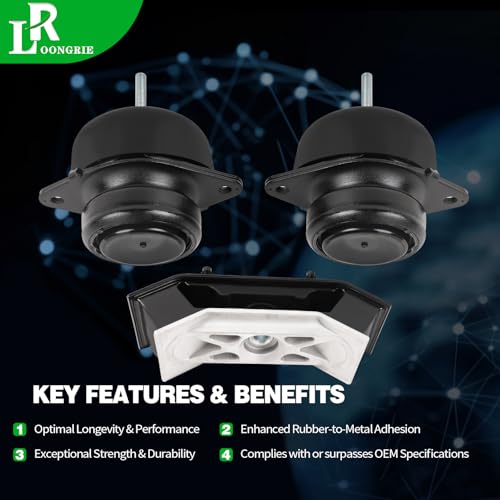 Engine Motor Mount and Transmission Mount Kit Compatible with Mustang - size: 2005-2010 Mustang 4.0L
