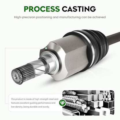 Front Left Driver Side CV Axle Shaft Assembly (Automatic/Manual Trans) for Mazda 3 2.0L 2.3L 2.5L, for Mazda 5 2006-2010 & 2012-2015 2.3L 2.5L, Replace for 66-8175