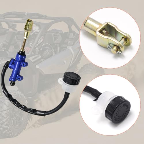 Blue Rear Hydraulic Brake Assembly Caliper Master Cylinder Kit - color: blue