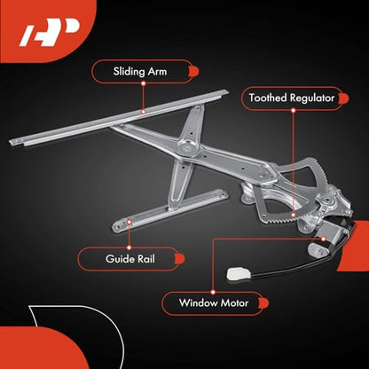 A-Premium Front Driver Side Power Window Regulator with Motor - style: Front Driver