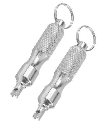 2PCS Valve Stem Removal Tool,Car Accessories Valve Core Removal Tool,Motorcycle Keychain,Automotive Tire Repair Tools,Suitable for Standard Valves Cores of Cars,Motorcycles,Trucks,Bicycles