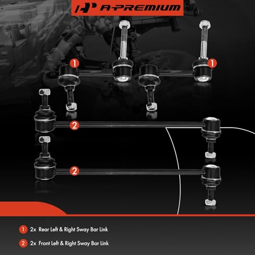A-Premium Front & Rear Sway Bar Link Stabilizer Bar End Link Kit