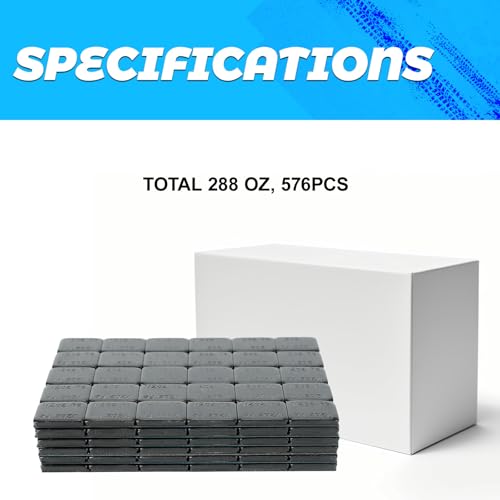 1/2oz. Black Adhesive Stick on Wheel Weights, 360pcs 180oz. - color: Black