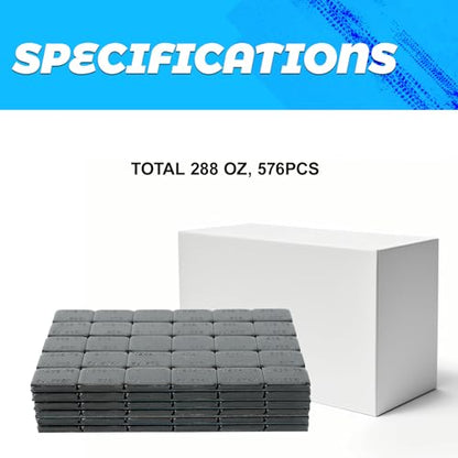 1/2oz. Black Adhesive Stick on Wheel Weights, 360pcs 180oz. - color: Black