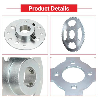 GREHUA Go Kart 40/41/420 Chain Sprocket 48 Tooth and Hub with 1" bore 1/4 Keyway Compatible with Predator 212cc 196cc 6.5HP GX160 GX200 Dune Buggy Drift Trike Heavy Duty Go Kart Cart Parts
