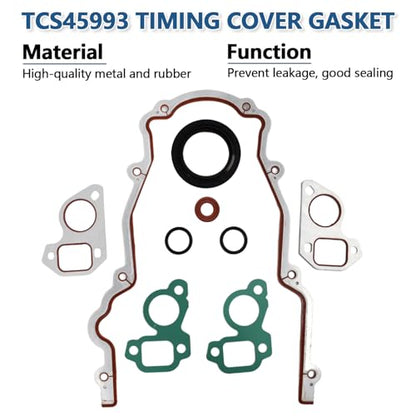 High Volume LS Oil Pump 5.3 Timing Chain Timing Cover Gasket Kit Fit for 2007-2013 Chevy Silverado 1500 Tahoe GMC Sierra Yukon Buick Cadillac 4.8 5.3 6.0 6.2L No VVT