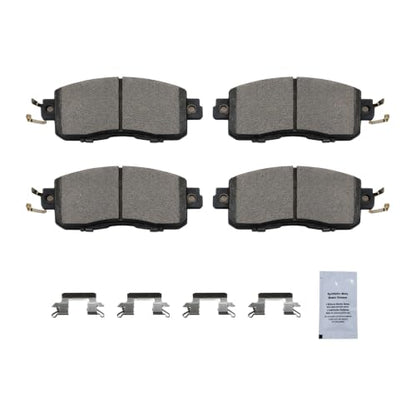 HUSCH Ceramic Brake Pads and Drilled Slotted Brake Rotors Fit for Nissan - size: Drilled&Slotted-31464+D1650