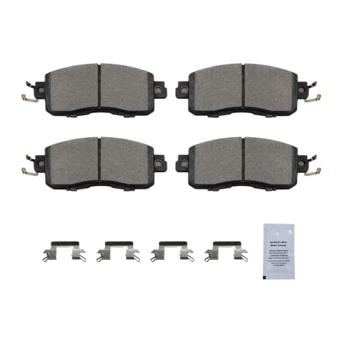 HUSCH Ceramic Brake Pads and Drilled Slotted Brake Rotors Fit for Nissan - size: Drilled&Slotted-31464+D1650