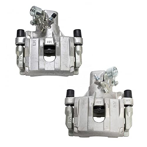 TRQ Rear Brake Caliper Set Zinc Coated Brackets Hardware - color: Replacement, size: CLA31963