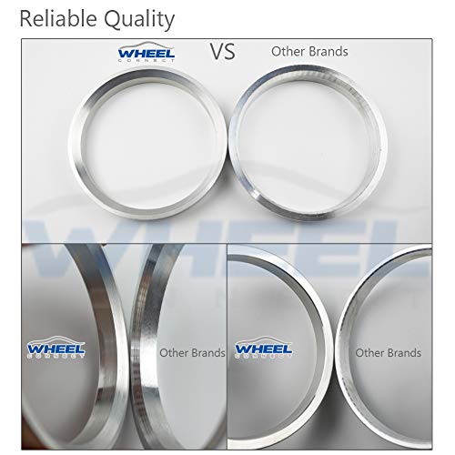 WHEEL CONNECT Hub Centric Rings, 110 to 87.1, Set of 4, Aluminium Alloy Hubrings, O.D:110mm I.D 87.1mm. A - size: OD110mm-ID87.1mm