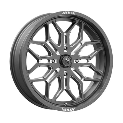 MSA Offroad Wheels MA47 22X7 4X137 GNMTL-MILL 10MM - MA047AX22704810
