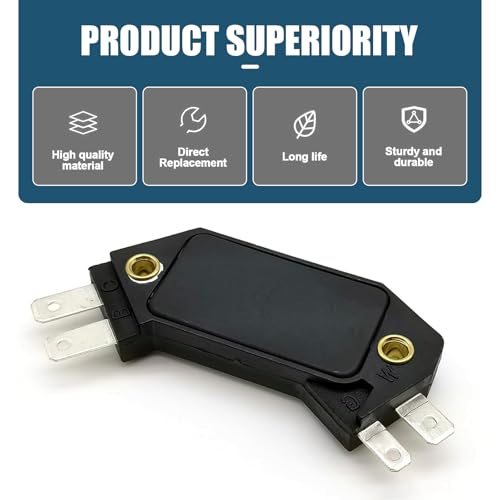 DS-019 DM1906 Ignition Control Module, Standard 4-pin Ignition Switch, OEM #1190357 8131941 7701021955 82369531 1875990 1894322 9348922, Suitable for Most Cars (Black)