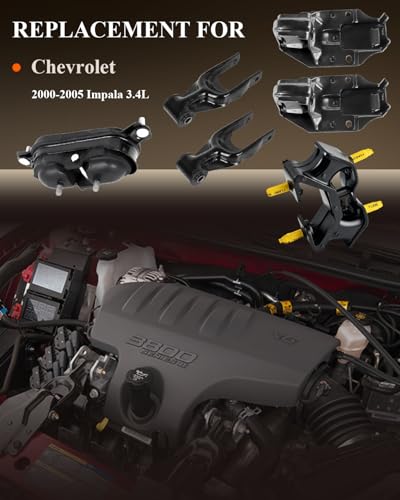 Engine Motor Mount & Trans Mount for Chevy Impala 2000 2001 2002 2003 2004 - size: 2000-2005 Chevrolet Impala 3.4L