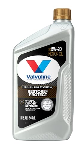 Valvoline Restore & Protect Full Synthetic 5W-20 Motor Oil 1 QT, Case of 6 - size: 1 QT, Pack of 6, style: Restore & Protect