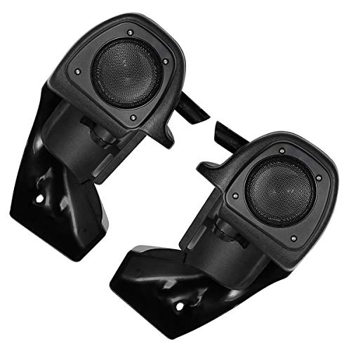TCMT Lower Vented Fairing W/Speaker Kit Fits For Harley Touring Road King Street Glide Electra Glide Ultra-Classic Road Glide 1983-2013 - color: Vivid Black #5