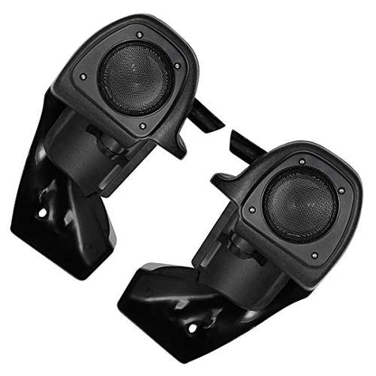 TCMT Lower Vented Fairing W/Speaker Kit Fits For Harley Touring Road King Street Glide Electra Glide Ultra-Classic Road Glide 1983-2013 - color: Vivid Black #5