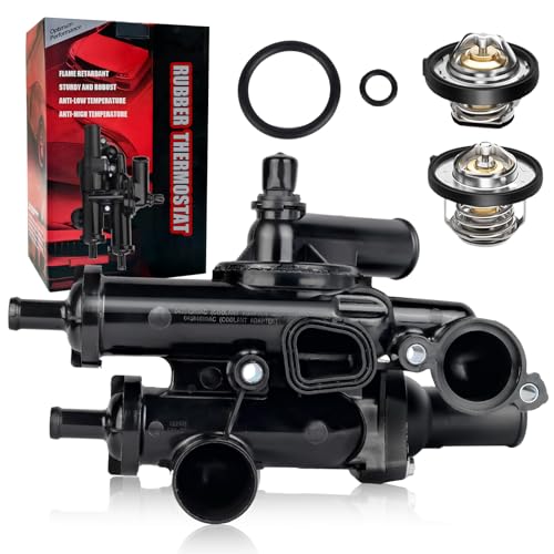 Thermostat Housing Assembly W/Sensor 68003582AB - Compatible with Dodge, Jeep - Journey 09-20, Avenger 09-14, Compass Patriot 07-17, Caliber, Sebring, 200 - DOHC 4Cyl 2.4L 2.0L - size: Plastic 902-319