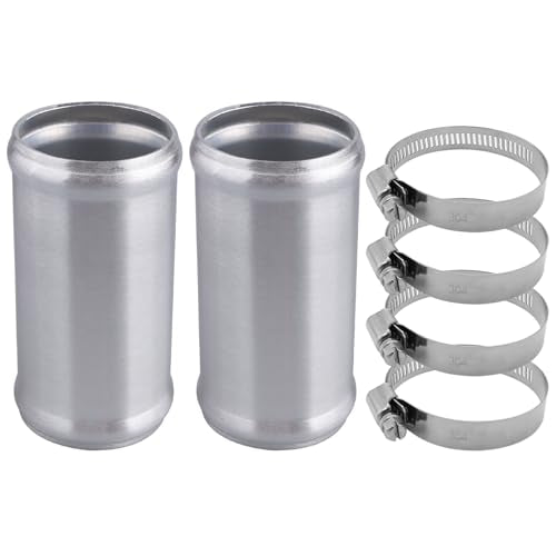 AC PERFORMANCE OD 2" Aluminum Tube Hose Joiner 2PCS with Clamps - size: 2" (51mm) - 2PCS