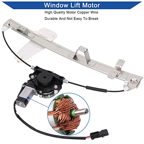 Obaee 741-556 Front Left Driver Side Power Window Regulator and Motor Assembly Compatible with Jeep Grand Cherokee WJ Series 2000-2004, Only Fit The Car Manufactured After 3/09/2000 - size: Front Left Driver Side