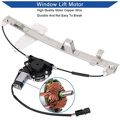 Obaee 741-556 Front Left Driver Side Power Window Regulator and Motor Assembly Compatible with Jeep Grand Cherokee WJ Series 2000-2004, Only Fit The Car Manufactured After 3/09/2000 - size: Front Left Driver Side