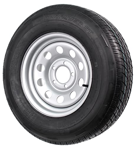eCustomrim 2-Pack Radial Trailer Tire Rim Assembly ST205/75R14 Silver 5 Lug