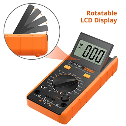 Proster LCR Meter Multimeter Capacitance Inductance Resistance Tester - color: Yellow
