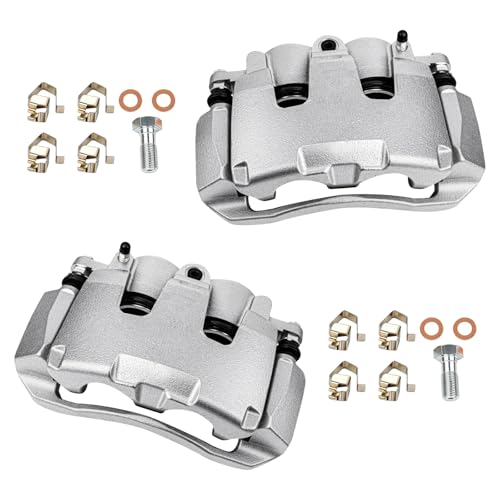 cciyu Front Left & Right Disc Brake Calipers With Bracket 18B5008 18B5009 - size: Front[18B5009+18B5008]