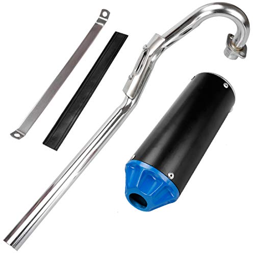 FVRITO High Performance Exhaust Muffler Silencer Pipe Assembly kit for CRF50 XR50 70cc 110cc 125cc Taotao DB14 DB10 SSR SR110 Rocketa xpro db-x20 SDG Coolster Ex16 Chinese Pit Dirt Bike Blue - color: Blue