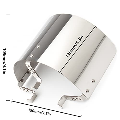 Protective Air Intake Heat Shield Wrap Heat-Insulation Air Filter Cover - size: Silver