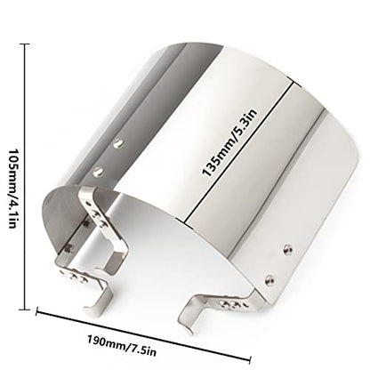 Protective Air Intake Heat Shield Wrap Heat-Insulation Air Filter Cover - size: Silver