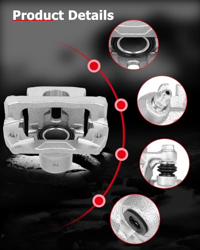 cciyu Rear Left & Right Disc Brake Calipers w/Bracket 18B5043 18B5042 - size: Rear[18B5043+18B5042]