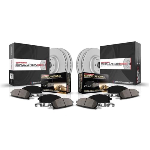 PowerStop Z17 Brake Pad & Fully Coated Rotor Kit Front & Rear CRK5828 - style: Coated Rotor Kit