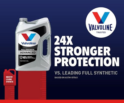 Valvoline Advanced Full Synthetic SAE 5W-30 Motor Oil 5 QT, Case of 3 - size: 5 QT, Pack of 3, style: Advanced Protection