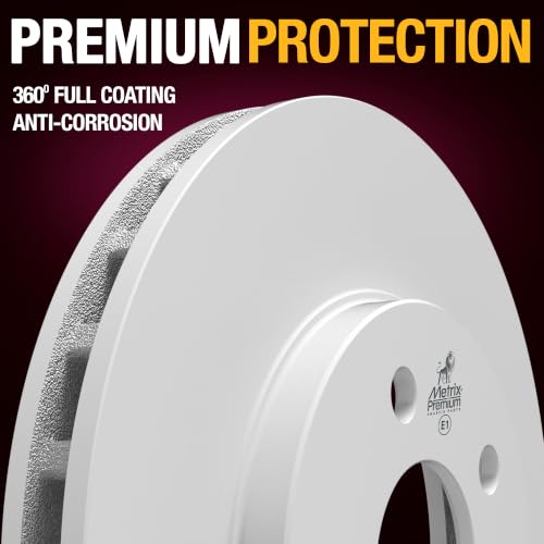 Metrix Premium Chassis Parts - 256 mm Front Coated Vented Disc Brake Rotors - size: 91968MT