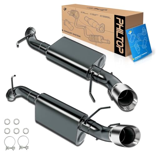 PHILTOP Cat-Back System Fit for 2010-2015 Chevrolet Camaro V8 6.2L - size: 2010-2015 Chevrolet Camaro V8 6.2L