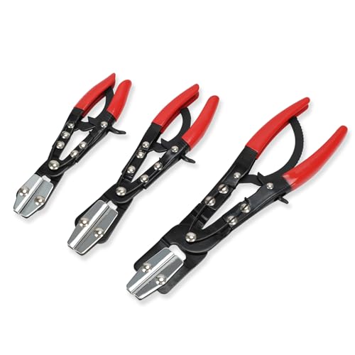 3pcs Ratcheting Hose Pinch Off Pliers Set, 8inch 10inch 12inch