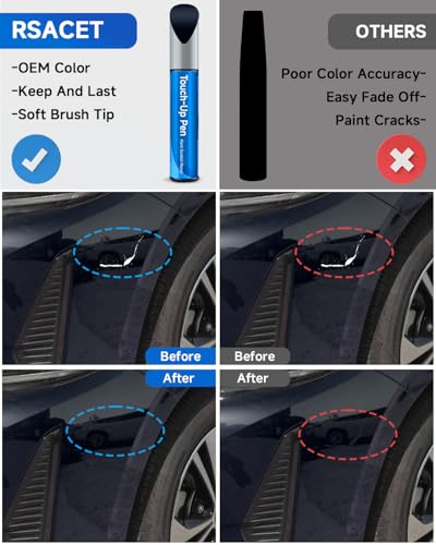 8X8 New Dark Blue Touch Up Paint Compatible with Toyota Exact Match Touch Up Paint Car Scratch Repair - color: New Dark Blue(8X8)