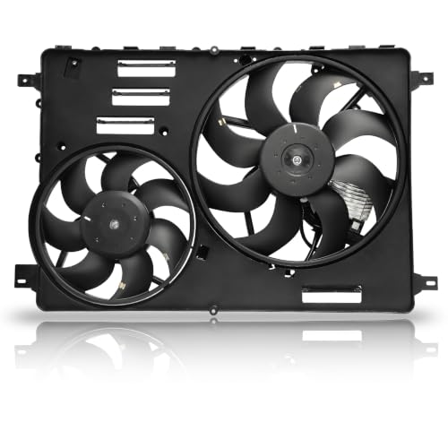 Engine Cooling Radiator Fan Assembly Fit for Volvo Models - XC60 2010-2016, S60 2011-2016, XC70 2008-2015, S80 2008-2015, V60 2015-2016, V70 2008-2010, Reference Number 838-0009, FA71811 - size: 838-0009, FA71811