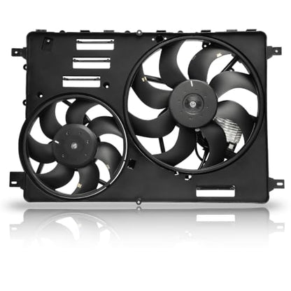 Engine Cooling Radiator Fan Assembly Fit for Volvo Models - XC60 2010-2016, S60 2011-2016, XC70 2008-2015, S80 2008-2015, V60 2015-2016, V70 2008-2010, Reference Number 838-0009, FA71811 - size: 838-0009, FA71811