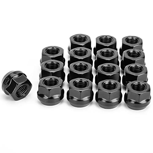 KSP M10x1.25 ATV Lug Nuts for Honda Rancher, 16pcs Black Open End Lug Nuts - color: Black, size: M10X1.25-Hex 17mm