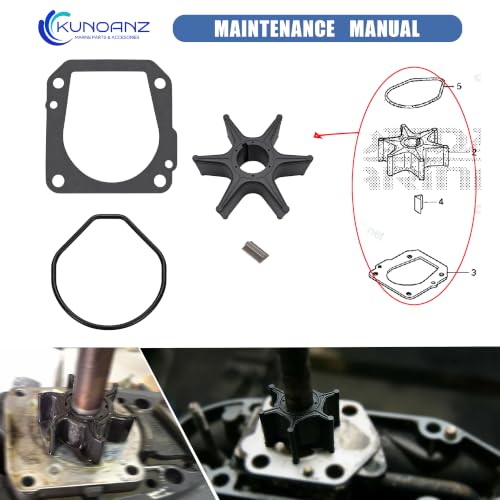 06192-ZY6-000 Water Pump Impeller Kit for Honda 115-150 HP 4 Stroke - size: BF115/135/150