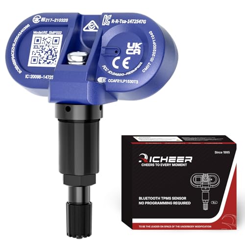 Richeer 1 PC Upgraded Bluetooth TPMS Sensor for 2020-2025 Model 3,Y,S,X - color: Black, size: 1 PCS