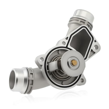 Upgrade Aluminium Thermostat Housing Assembly Compatible with BMW 323 325 328 330 525 528 530 X3 Z3 Z4 X5 1999-2006 - Replaces 11537509227 11531437040 11531436823 - color: 11537509227