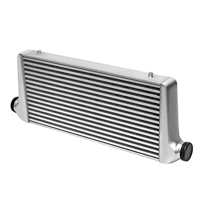 Universal Intercooler Aluminum Intercooler Front Mount 2.5" Inlet & Outlet Direct Replacement for Universal Car Silver (31x12x3" 2.5") - size: 31x12x3" 2.5"