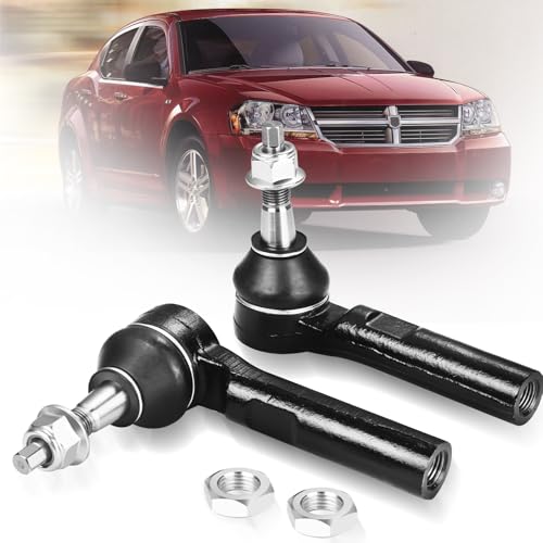 2PCS Front Outer Tie Rod Ends ES800408 LH & RH, Tie Rod End Kit Fit for Chrysler 200 Sebring Cirrus Dodge Avenger Caliber Journey Jeep Compass Patriot 2007-2020 - size: ES800408