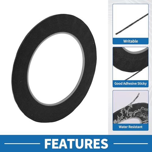 Painters Tape Easy Removal Fine Width 1.5mm Tape 0.06 Inches x 52.5 Yards Black - color: Black, size: 0.06 Inches x 52.5 Yards