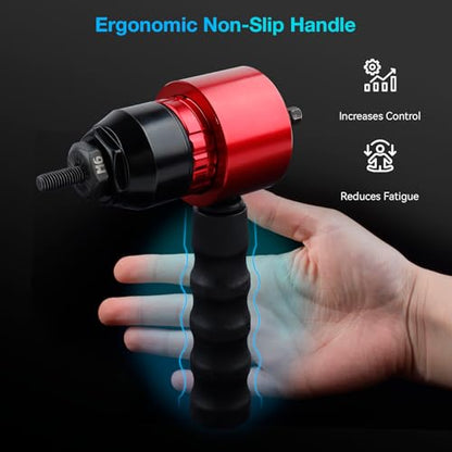 YUZES Rivet Nut Tool Kit for Drill & Ratchet, 10 Mandrels, 50 Rivet Nuts