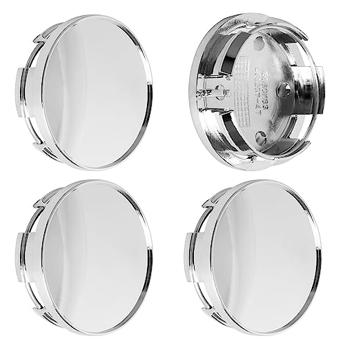 2.5Inch 63MM Wheel Center Caps for Dodge RAM 1500 Rim Hub Caps 6KF18TRMAA, Pack of 4 (Chrome, Outer 63MM, Inner 56MM, Easy DIY Installation) - color: Chrome, size: Outer 63.0MM , Inner 55.5MM