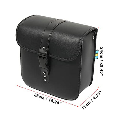 Motoforti Pair Motorcycle Saddlebag Side Tool Bags Cycling Luggage Bag Waterproof Quick Release Buckles - color: Black